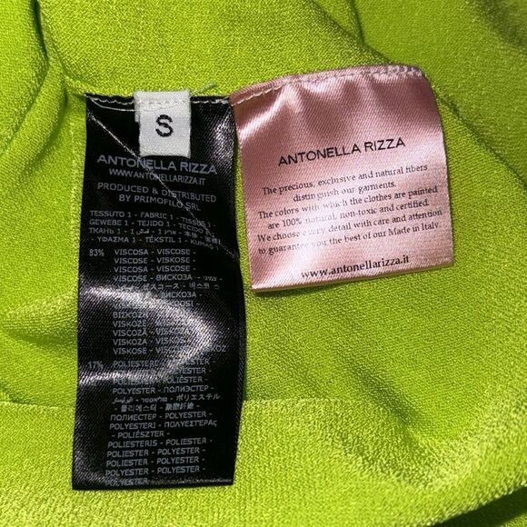 ANTONELLA RIZZA Eva Feather-Trim MIDI Dress Small - Picture 14 of 15